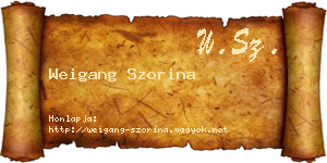 Weigang Szorina névjegykártya